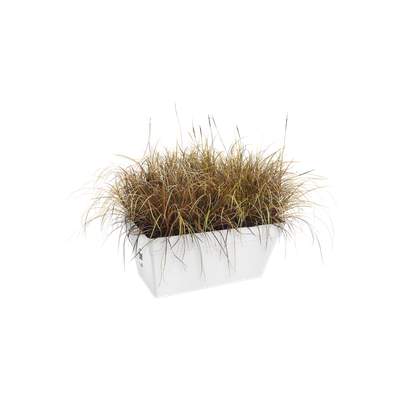Elho Loft Urban Terrace 70 Übertopf – Frostsicher, Mit Wasserreservoir & Rollen, 69.3x32.5cm, Weiß