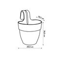 Jardinieră Elho vibia campana easy hanger small, L 21 × Î 27 × A 24 cm, antracit (anthracite) — imaginea 7