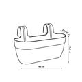 Jardinieră Elho vibia campana easy hanger large honey, L 46 × Î 27 × A 24 cm, galben (yellow) — imaginea 7