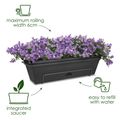 Ghiveci Elho green basics trough mini allin1, 30 cm, negru (living black) — imaginea 3