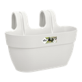 Jardinieră Elho vibia campana easy hanger medium, L 36 × Î 27 × A 24 cm, alb (silky white) — imaginea 1