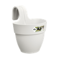 Jardinieră Elho vibia campana easy hanger small, L 21 × Î 27 × A 24 cm, alb (silky white) — imaginea 1