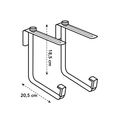 Jardinieră Elho barcelona balcony bracket metal, L 21 × Î 19 × A 5 cm, antracit (anthracite) — imaginea 6