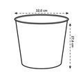 Mască de ghiveci Elho insert brussels diamond, 32 cm, negru — imaginea 6