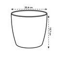 Mască de ghiveci Elho brussels diamond rotund, 20 cm, alb — imaginea 6
