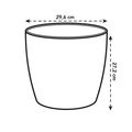Mască de ghiveci Elho brussels diamond rotund, 30 cm, alb — imaginea 6