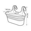 Ghiveci Elho agatatoare green basics easy hanger large, 15 cm, mild terra — imaginea 6