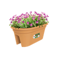 Jardinieră Elho balustrada green basics flower bridge, 55 cm, mild terra — imaginea 2
