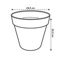 Ghiveci Elho loft urban round, 25 cm, alb (white) — imaginea 7