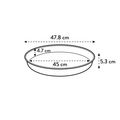Farfurie Elho loft urban saucer round, 48 cm, antracit (anthracite) — imaginea 6