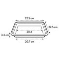 Farfurie Elho loft urban saucer square, 22 cm, antracit (anthracite) — imaginea 6