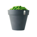 Mască de ghiveci Elho pure round, 120 cm, antracit (anthracite) — imaginea 2
