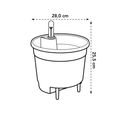 Stropitoare Elho self-watering insert, 9 l, negru (living black) — imaginea 6