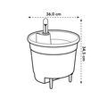 Stropitoare Elho self-watering insert, 22 l, negru (living black) — imaginea 6