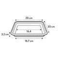 Farfurie Elho universal saucer square, 20 cm, antracit (anthracite) — imaginea 6