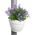 Ghiveci Elho burlan vibia campana, 22 cm, silky white — imaginea 2