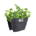Jardinieră Elho vibia campana flower bridge, 40 cm, antracit (anthracite) — imaginea 2
