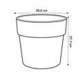 Ghiveci Elho vibia straight round, 30 cm, antracit (anthracite) — imaginea 7
