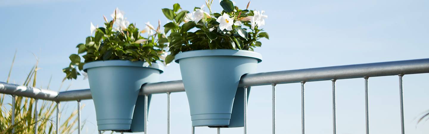 TIJARDIN : jardinière Corsica Flower Bridge, Pot coloré pour balcon