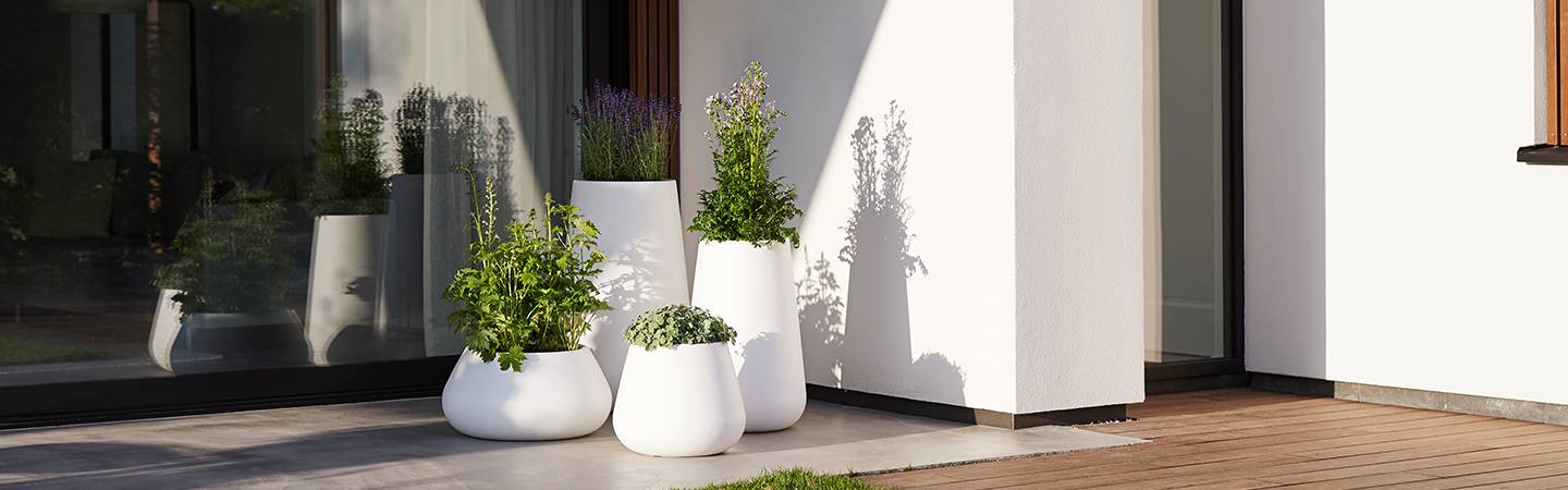 Maison & White Desktop Planter, Alpine Pflanzgefäße drinnen und draußen, Blumentopf, Behälter & Zubehör, Raum- oder Bürodekoration, Kräutertöpfe