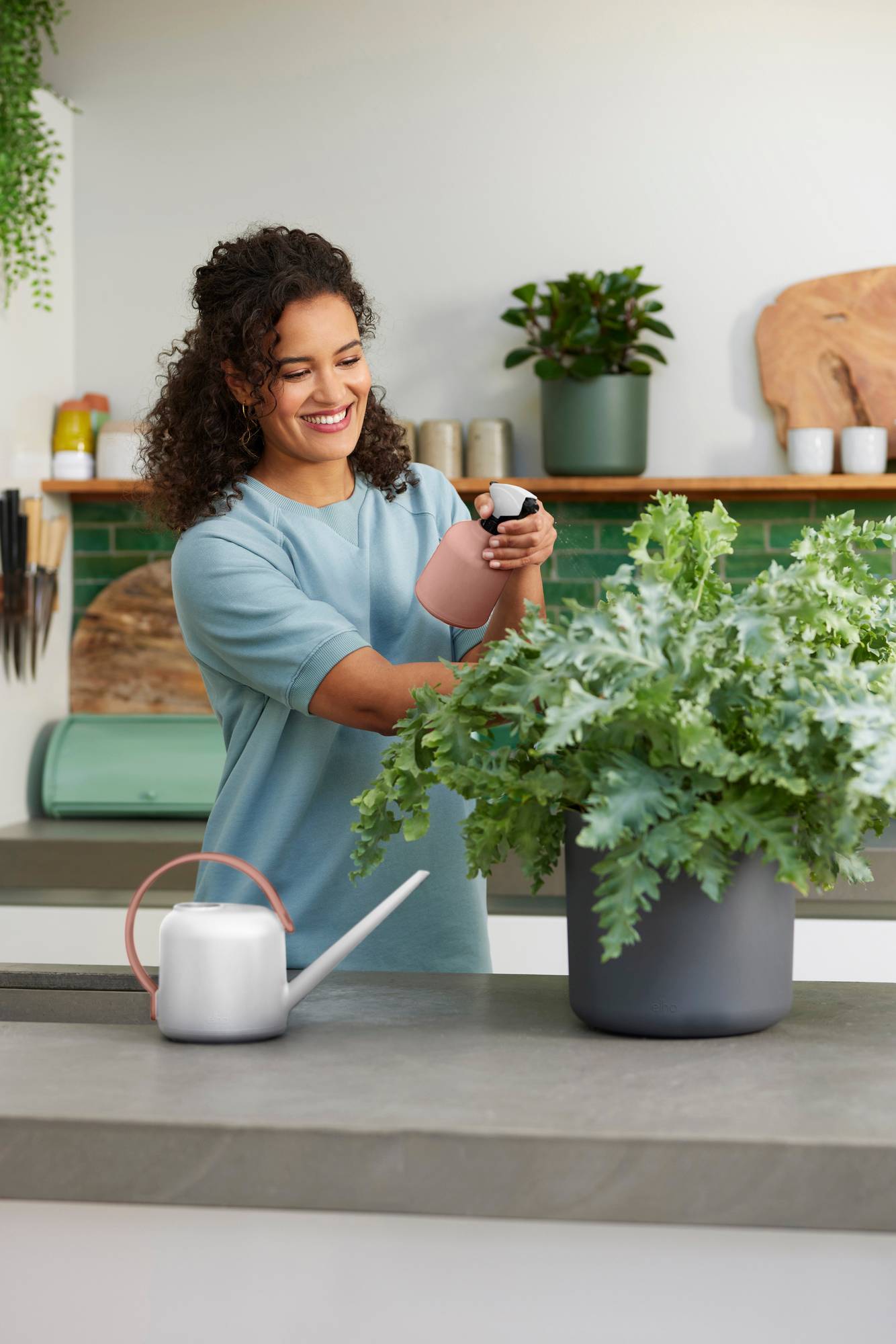 Elho Brussels Watering Can 33 - Annaffiatoi per Internocoltura E Raccolta - 33.0 x H 17.0 cm - Bianco/White