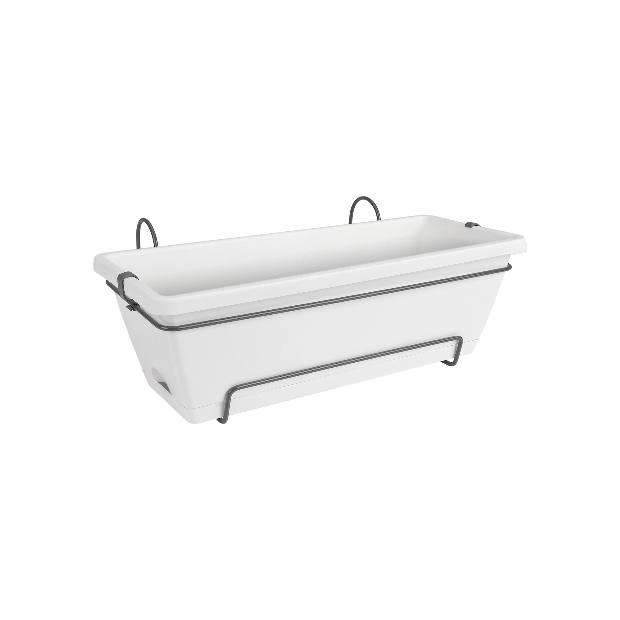 Jardinière Elho Barcelona Allin1 50 Pour Balcon – 100% Recyclé, 49,5 X 18,5 Cm, Noir/anthracite, Résiste Au Gel Et UV