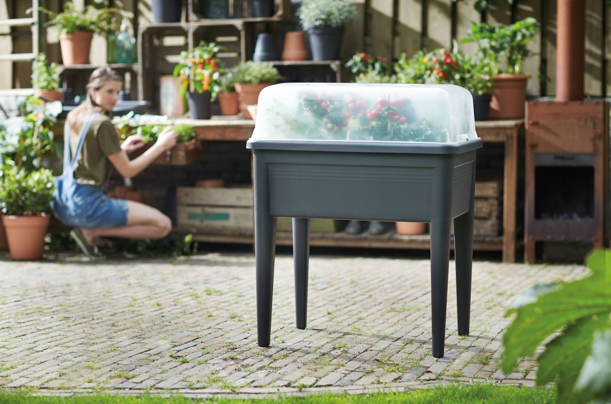 Elho kweektafel green basics Super XXL zwart 58,1x73,1x76,7cm