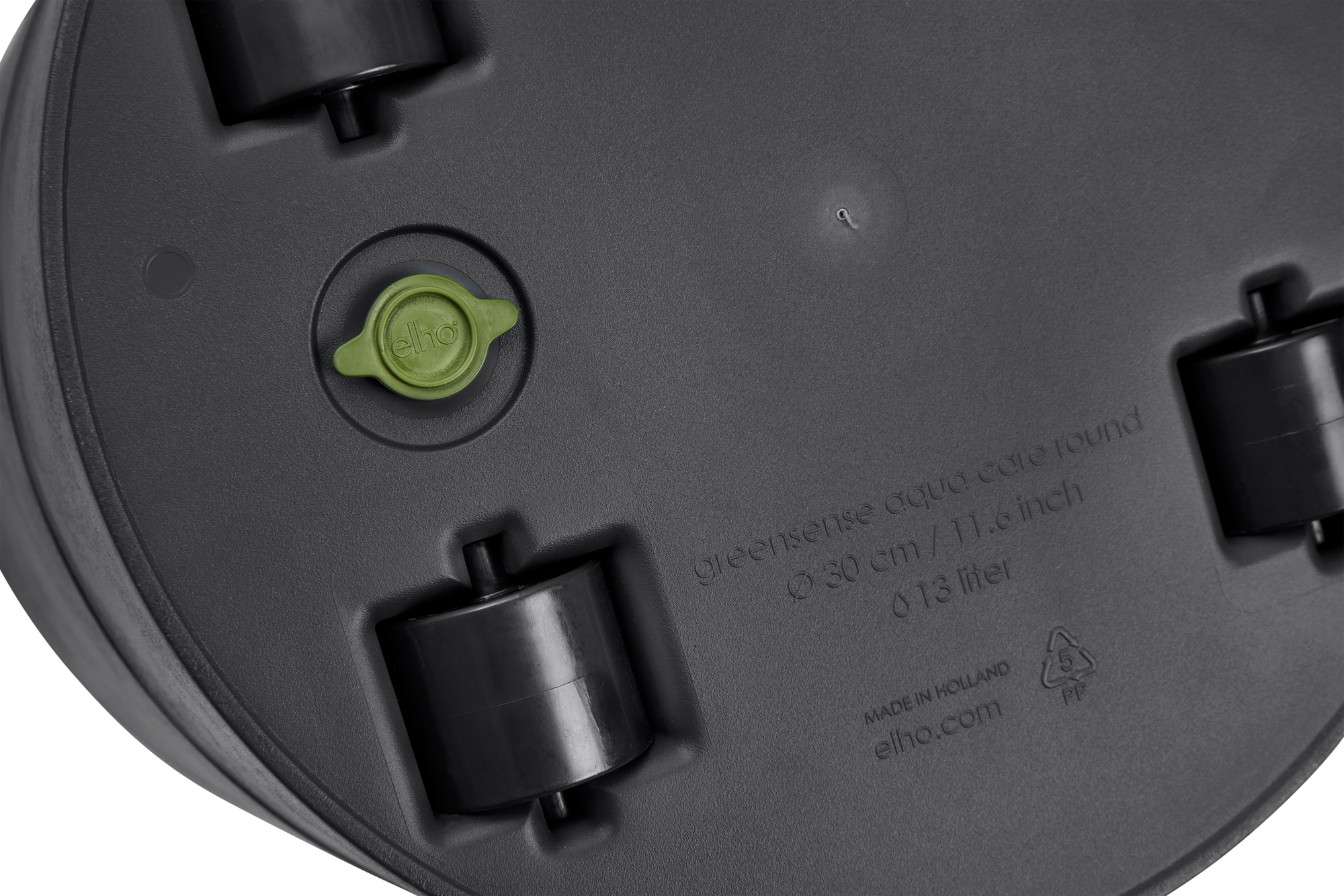 Pot De Fleurs Carré Extérieur/intérieur 30 X 30 Cm Elho Aqua Care Greensense Gris Ciment