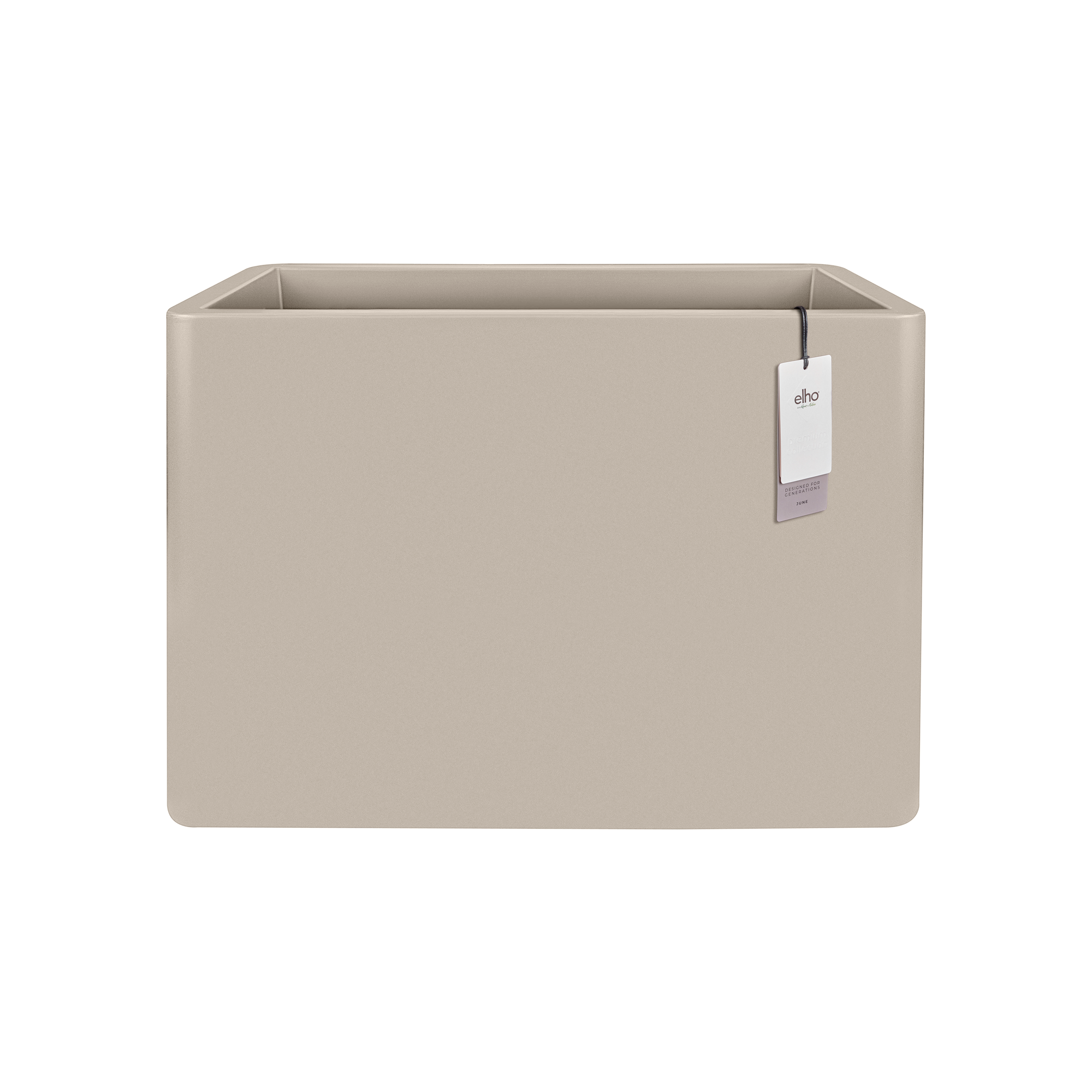 Ethica rectangular planter 80 cm with taupe latticewerk