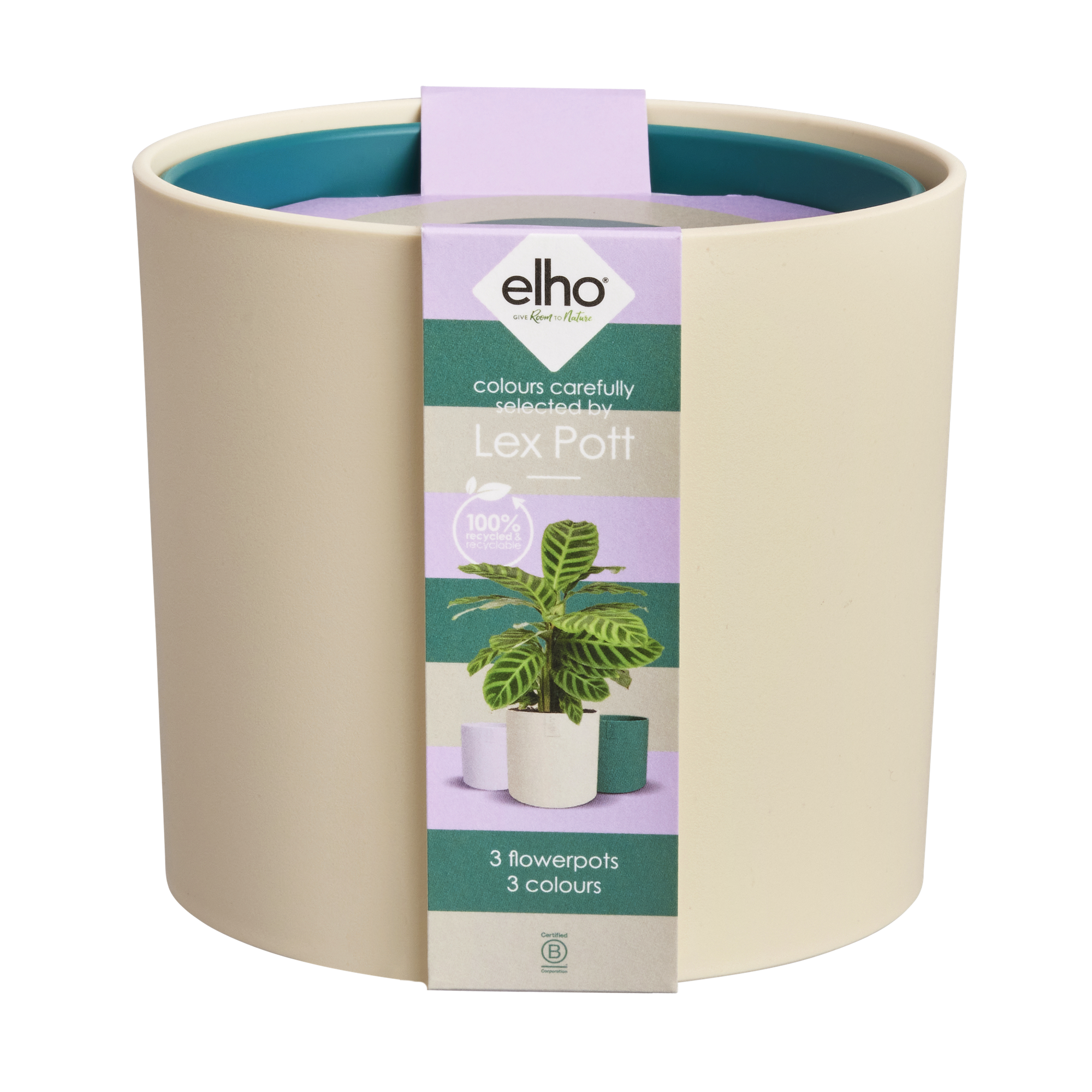 Lexset Png lex pott set 14cm crema vellutata - elho® - Give room to nature
