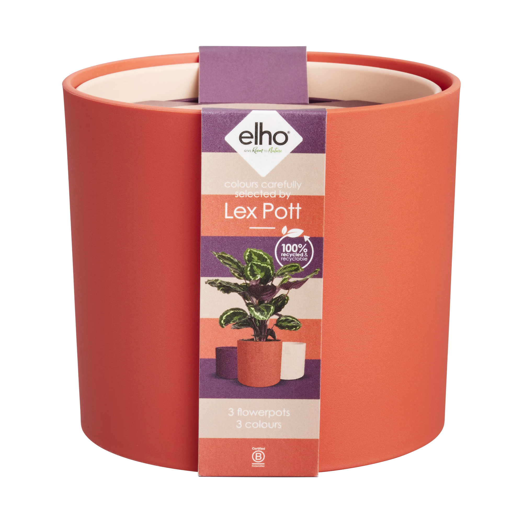 Lexset Png lex pott set 14cm rouge corail - elho® - Give room to nature