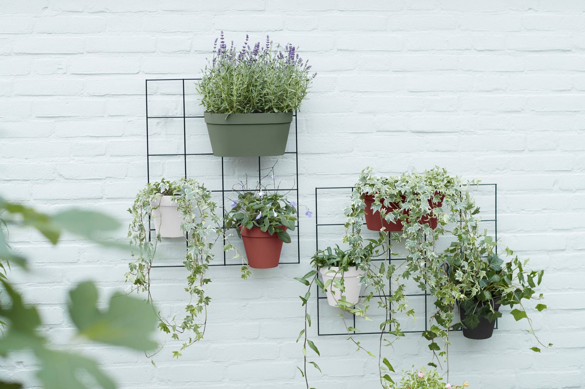 Pottery Pots Natural Balcony Slim Low rechthoekige plantenbak grijs