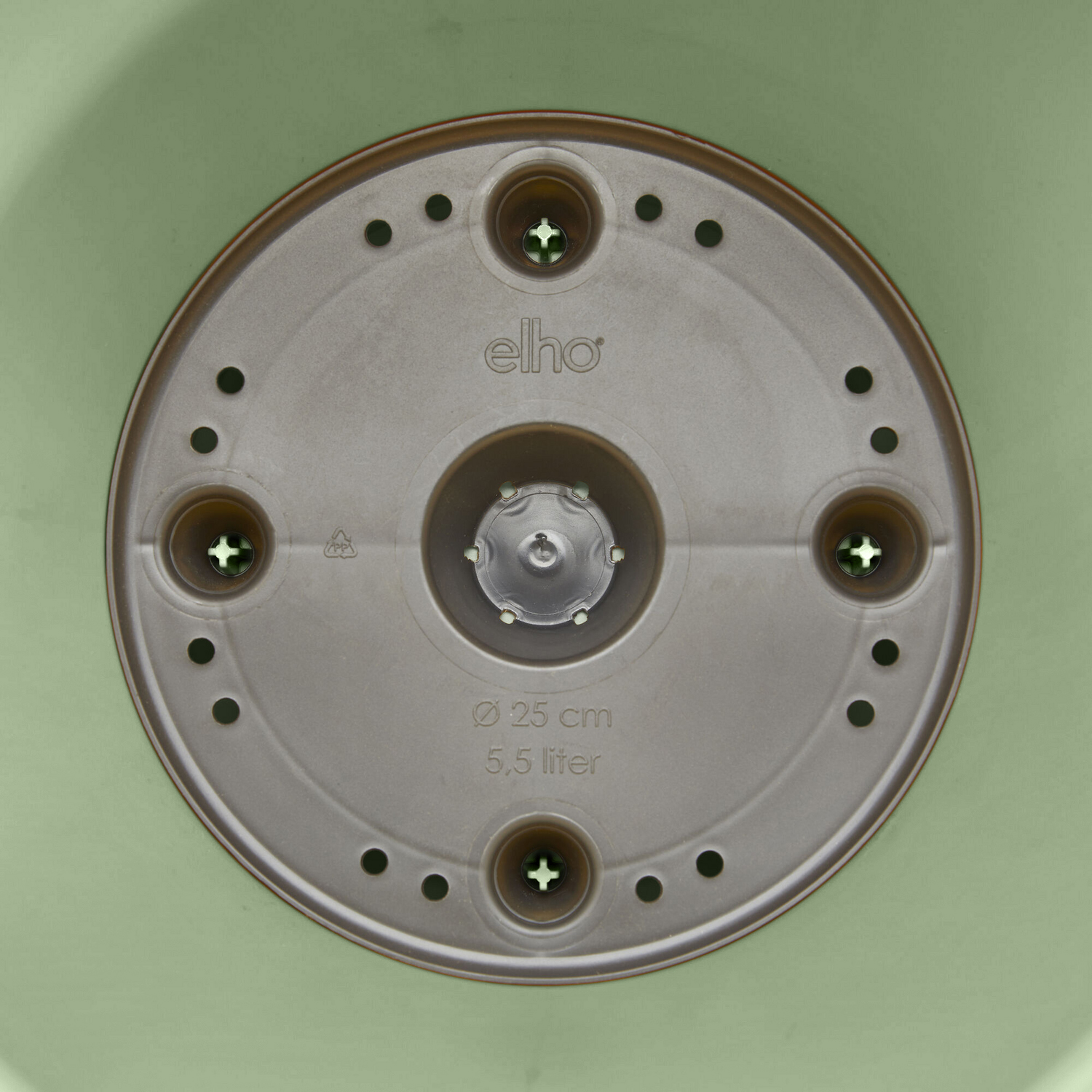 Pot De Fleurs Elho Loft Urban Rond 25 - Jaune/Ocre - Plastique Recyclé Extérieur