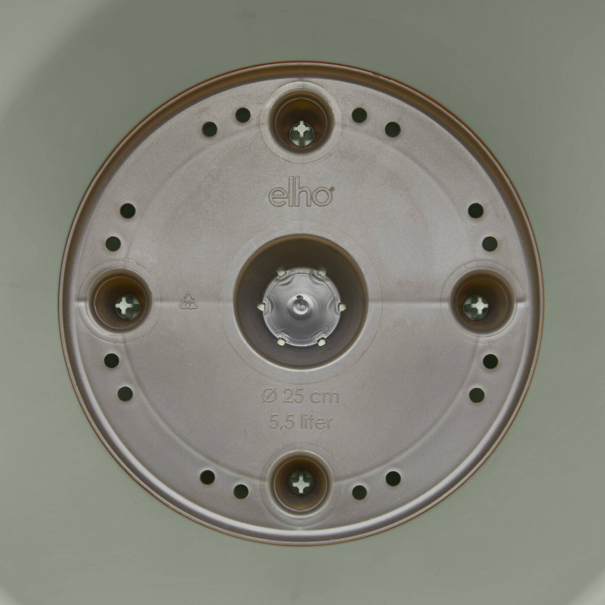 Macetero Elho Loft Urban Round High 35 – 33.5x45.3 Cm, Verde Pistacho, Con Depósito De Agua Y Plástico Reciclado
