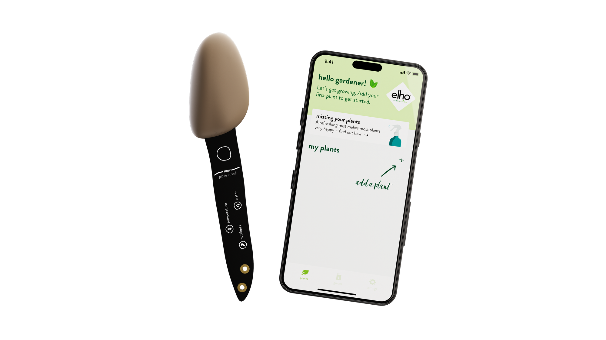 Elho Smart Pebble – Cleverer WiFi-Pflanzenhelfer Für Drinnen & Draußen, 17.3 Cm Hoch