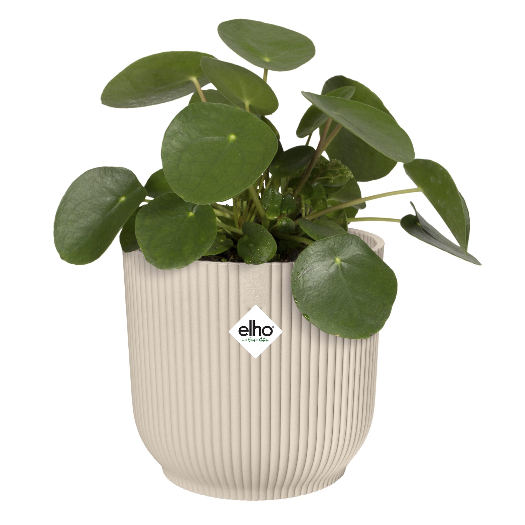 Sottovaso Tondo Basic'' per fiori e piante da giardino / 40 cm / Cacao