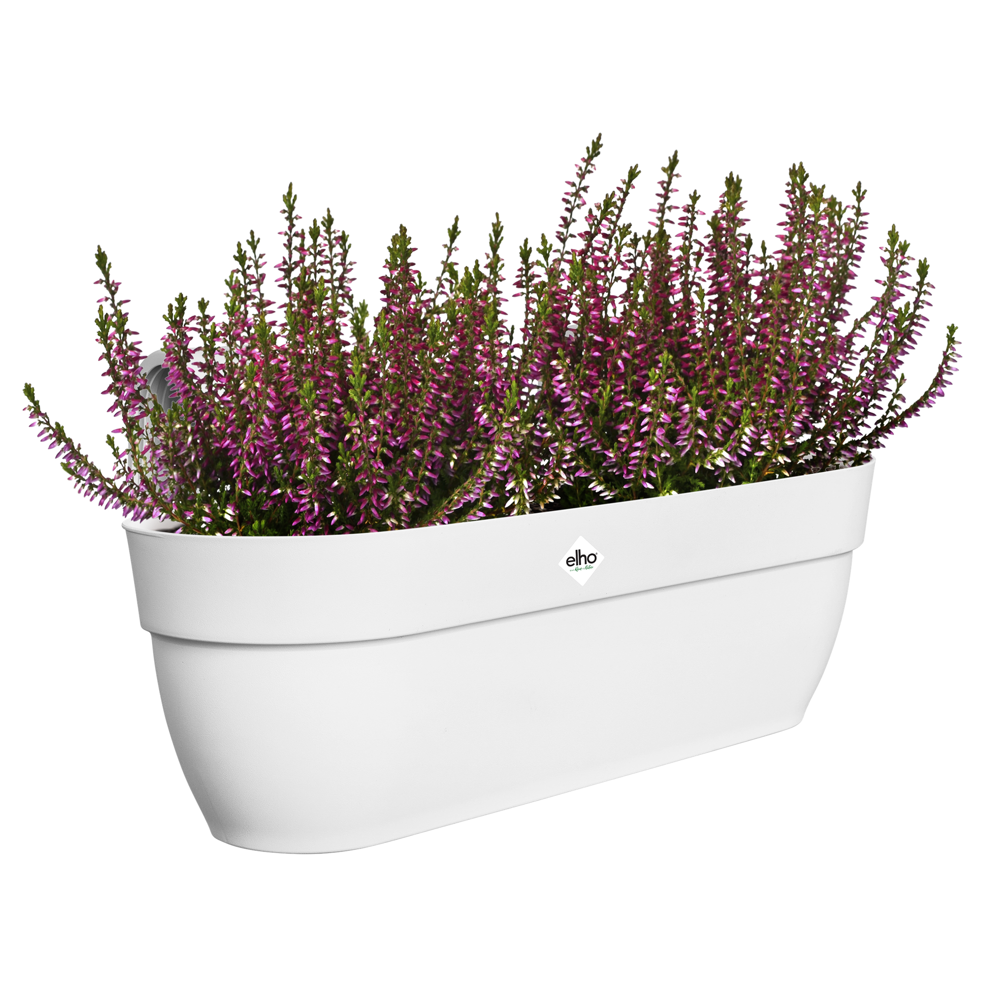 Fioriera Da Balcone Elho Vibia Easy Hanger XL 58 – 100% Plastica Riciclata, Resistente Ai UV E Al Gelo, Bianco, 56x26,8x23,7 Cm