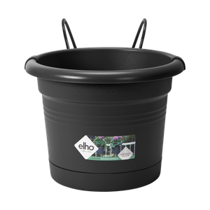 Ghiveci Elho green basics balcony potholder all-in-1, 26 cm, negru (living black)