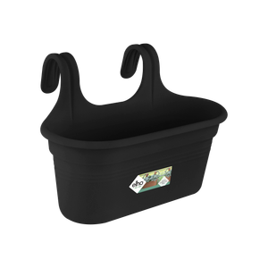 Jardinieră Elho green basics easy hanger large, L 35 × Î 26 × A 27 cm, negru (living black)