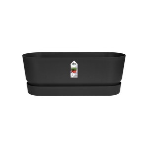 Jardinieră Elho greenville trough long, 50 cm, negru (living black)