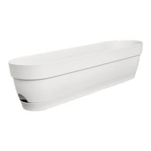 Jardinieră Elho vibia campana trough, 70 cm, alb (silky white)