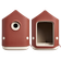 cosy bird house + feeder tuscan red