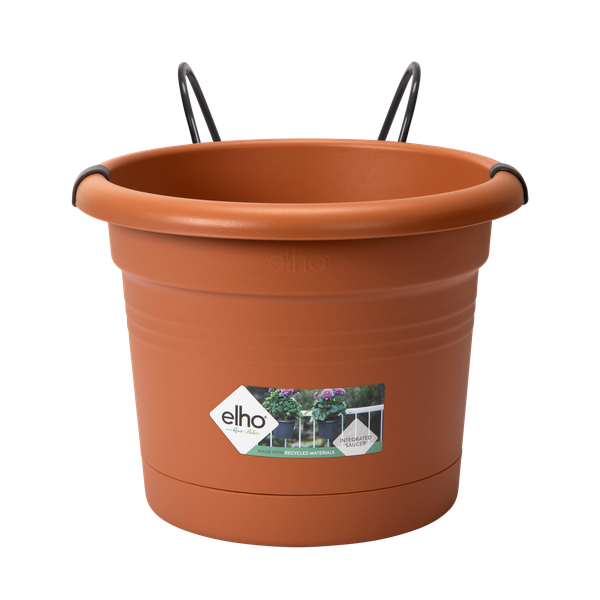 Ghiveci Elho green basics balcony potholder all-in-1, 26 cm, terracotta (mild terra)