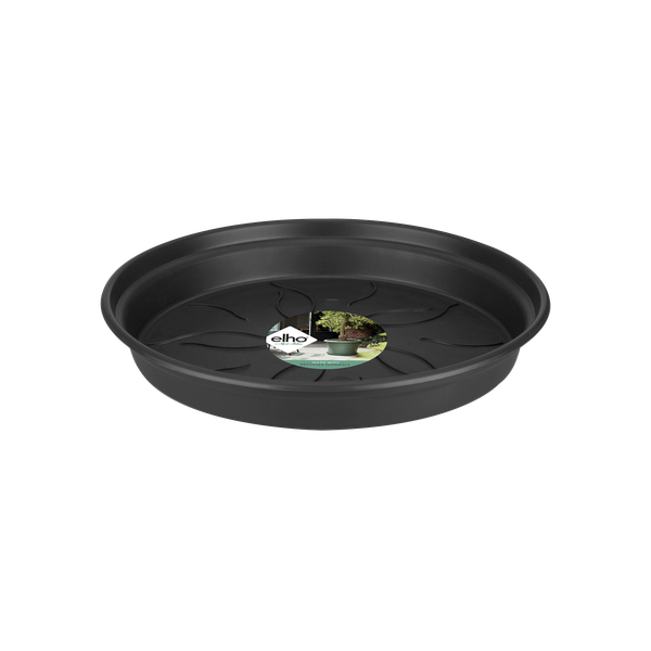 Farfurie Elho green basics saucer, 14 cm, negru (living black)