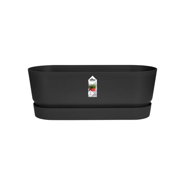 Jardinieră Elho greenville trough long, 50 cm, negru (living black)