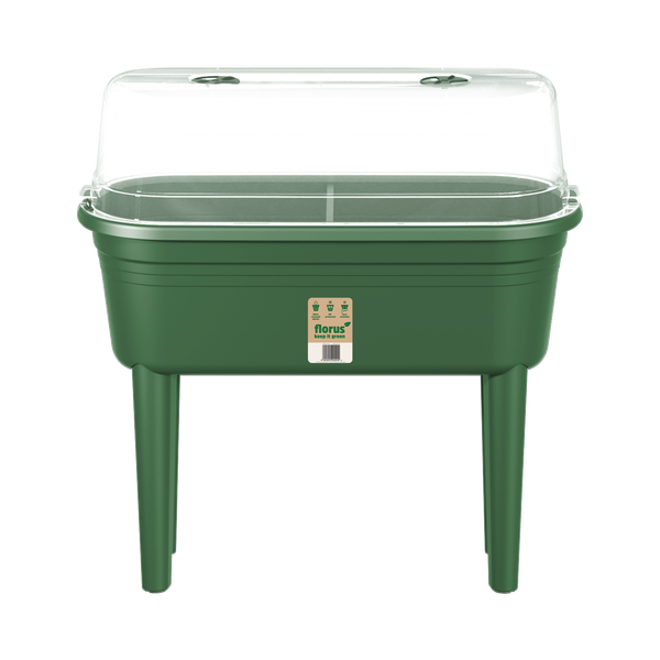 Jardinieră Elho green basics grow table, L 78 × A 37 × Î 26,4 cm, verde (green)