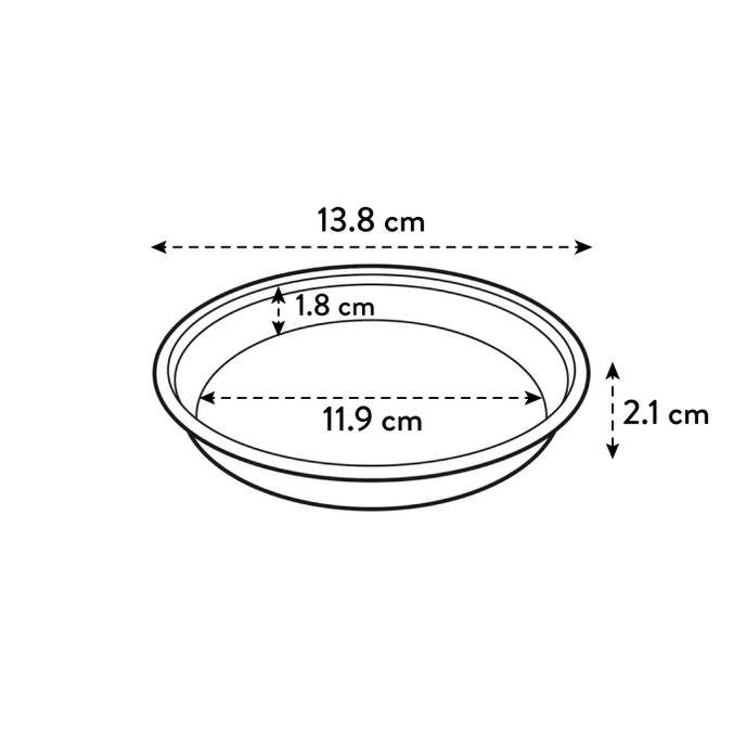 uni-saucer round 14cm transparent
