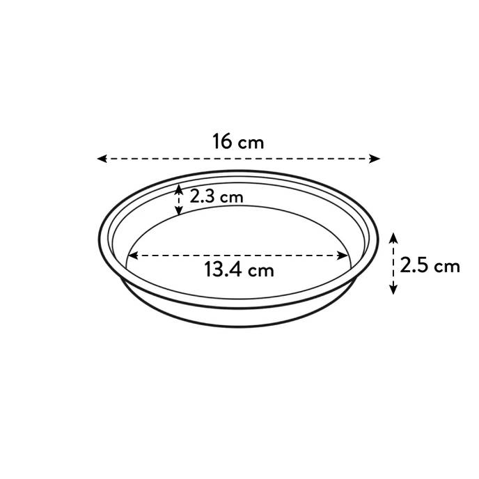 uni-saucer round 16cm transparente