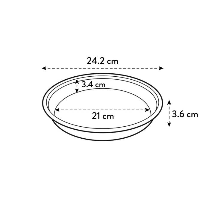 uni-saucer round 25cm transparente