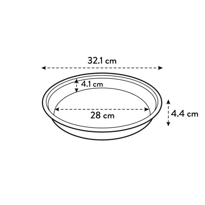 uni-saucer round 33cm transparente